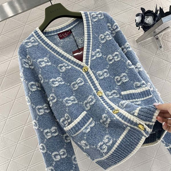 【大特価】グッチ リバーシブル チェック コピー ウール カーディガン gue26612